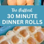 30 min homemade dinner rolls, fluffy
